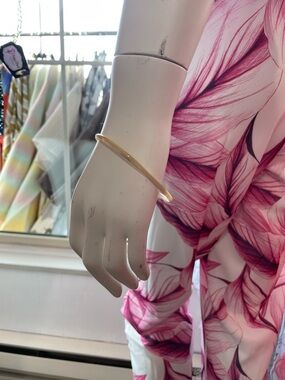 Simple Cream Enamel Bangle Bracelet